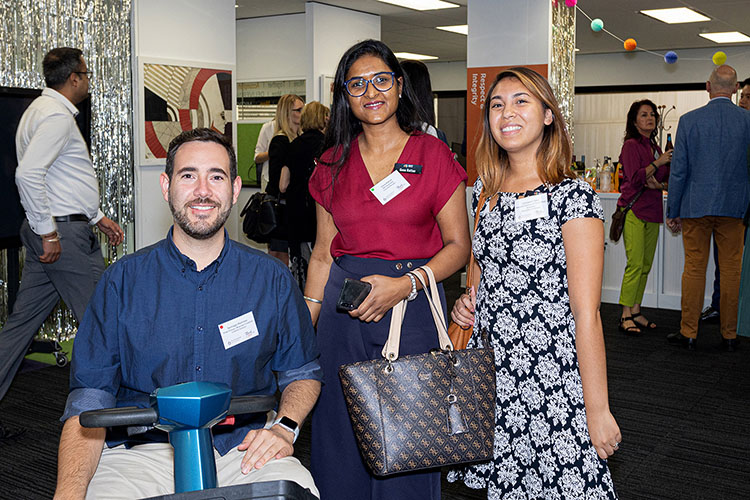 Santiago Martinez from Pixel Group and Gena Rattan and Constance Flake from NIT Australia