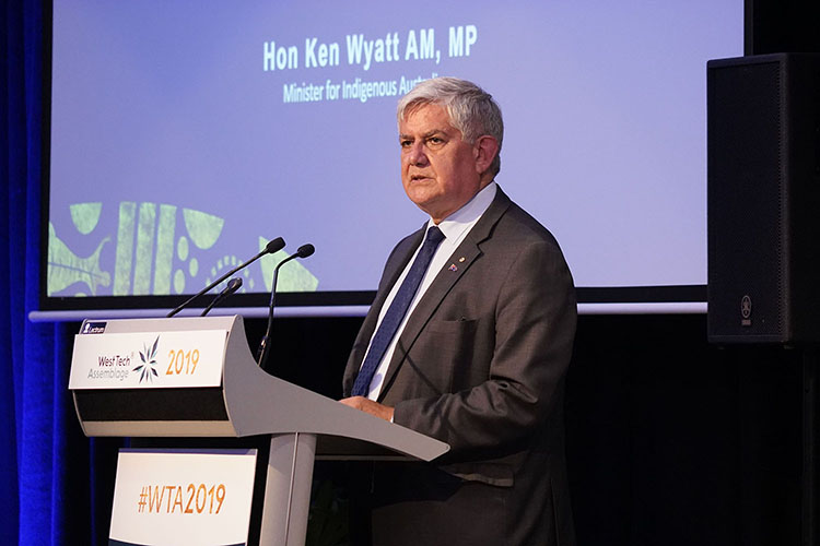 Minister Wyatt at West Tech Assemblage 2019