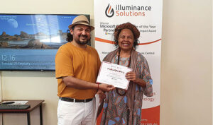 illuminance Broome training handing out certificates