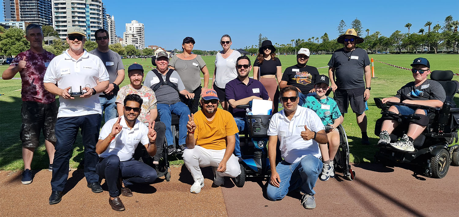 Drone training group photo