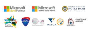 Partners Logos 2021 updated Microsoft Gold Partner Auspire ACS WiTWA CUA