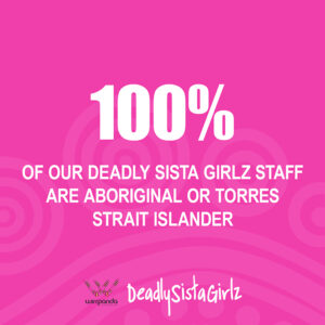 100% of deadly sister girlz staff are aboriginal or Torres Strait islander