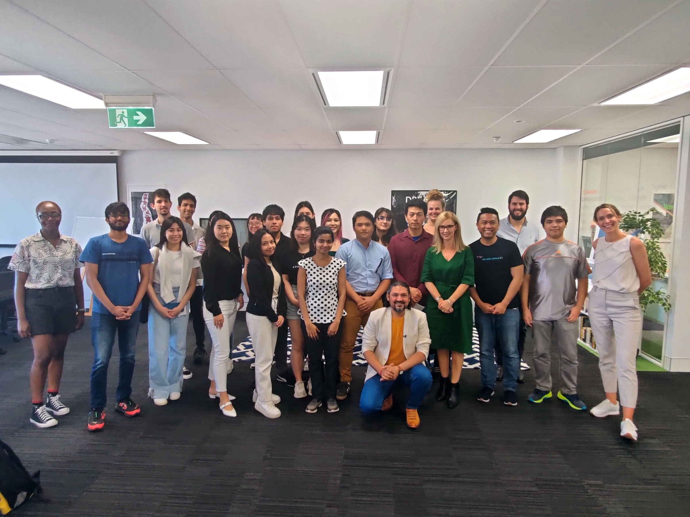 Global Leaders students stand for a group photo with Nilesh Makwana