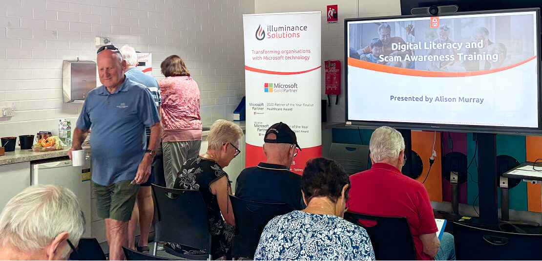 A Full Room and an Engaged Community Seniors attending digital literacy and online scam awareness workshop at Safety Bay Library in Rockingham